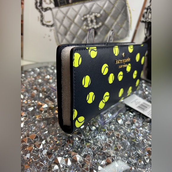 Kate Spade New York Tennis Toss Large Slim Bifold Wallet NWT - Picture 8 of 11